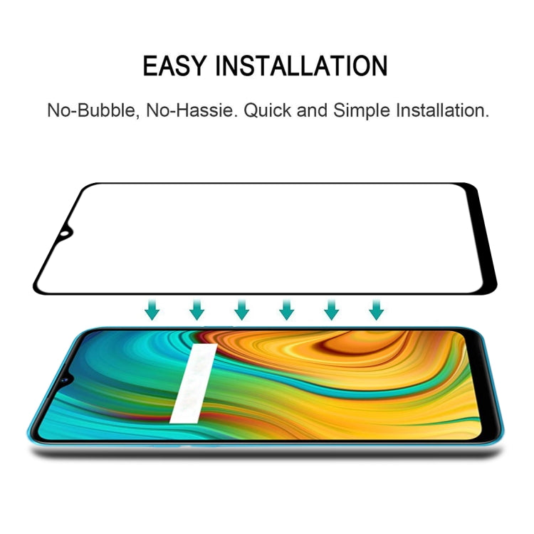 For OPPO Realme C3i 25 PCS Full Glue Full Screen Tempered Glass Film