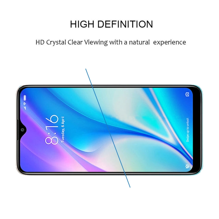 For Xiaomi Redmi 9C 25 PCS Full Glue Full Screen Tempered Glass Film