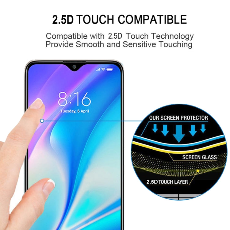 For Xiaomi Redmi 9C 25 PCS Full Glue Full Screen Tempered Glass Film