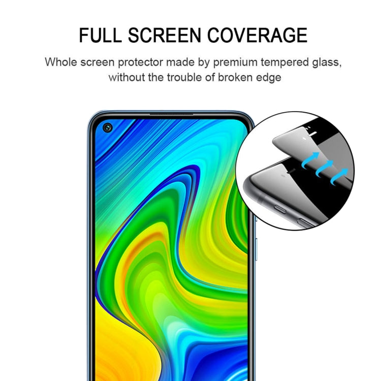 For Xiaomi Redmi Note 9 25 PCS Full Glue Full Screen Tempered Glass Film