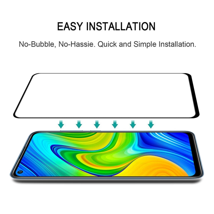 For Xiaomi Redmi Note 9 25 PCS Full Glue Full Screen Tempered Glass Film