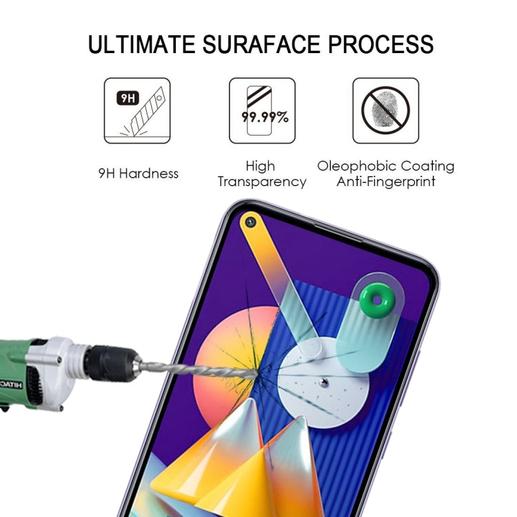 For Samsung Galaxy M11 25 PCS Full Glue Full Screen Tempered Glass Film