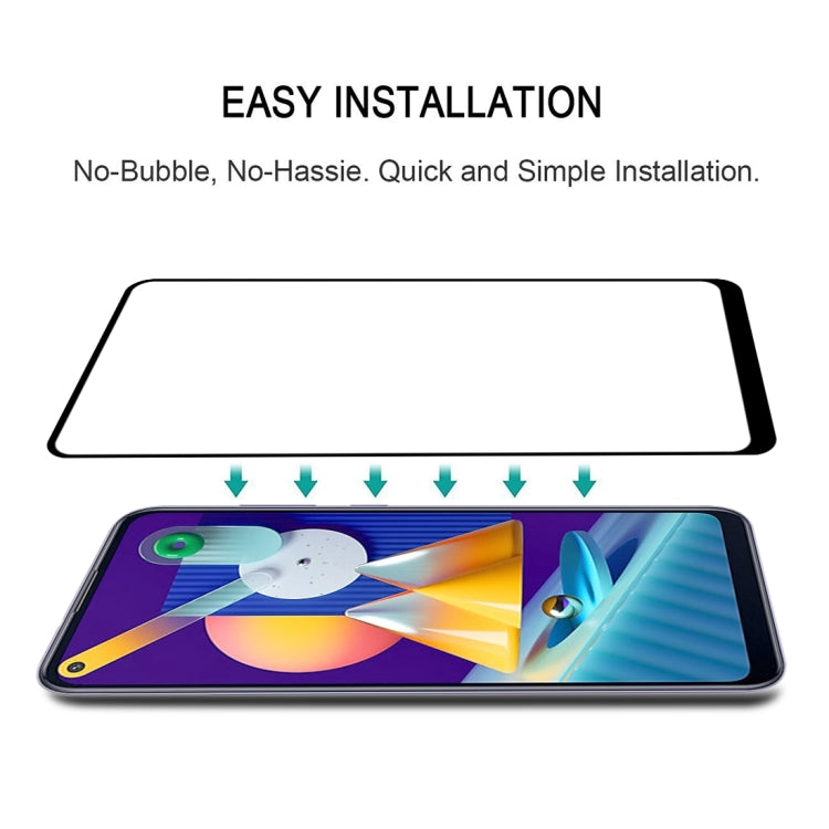 For Samsung Galaxy M11 25 PCS Full Glue Full Screen Tempered Glass Film