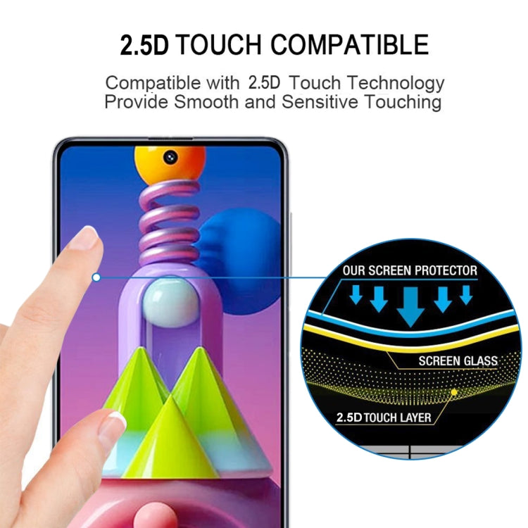 For Samsung Galaxy M51 25 PCS Full Glue Full Screen Tempered Glass Film