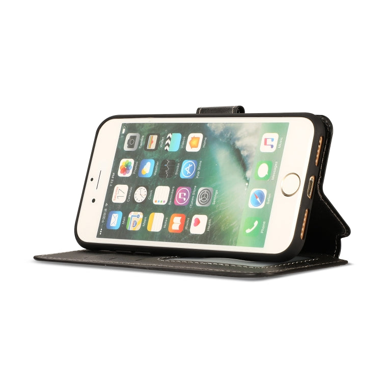 For iPhone 7 / 8 Calf Texture Magnetic Buckle Horizontal Flip Leather Case with Holder & Card Slots & Wallet & Photo Frame