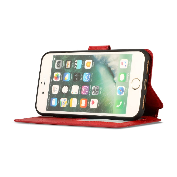 For iPhone 7 / 8 Calf Texture Magnetic Buckle Horizontal Flip Leather Case with Holder & Card Slots & Wallet & Photo Frame