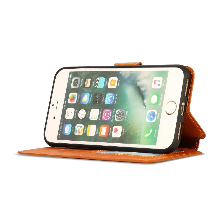 For iPhone 7 / 8 Calf Texture Magnetic Buckle Horizontal Flip Leather Case with Holder & Card Slots & Wallet & Photo Frame