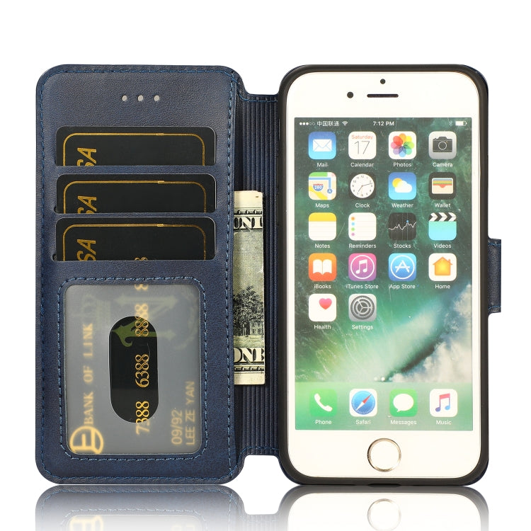 For iPhone 7 / 8 Calf Texture Magnetic Buckle Horizontal Flip Leather Case with Holder & Card Slots & Wallet & Photo Frame