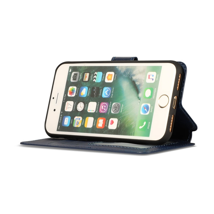 For iPhone 7 / 8 Calf Texture Magnetic Buckle Horizontal Flip Leather Case with Holder & Card Slots & Wallet & Photo Frame