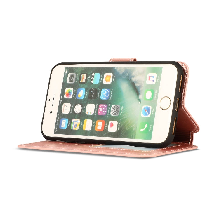 For iPhone 7 / 8 Calf Texture Magnetic Buckle Horizontal Flip Leather Case with Holder & Card Slots & Wallet & Photo Frame