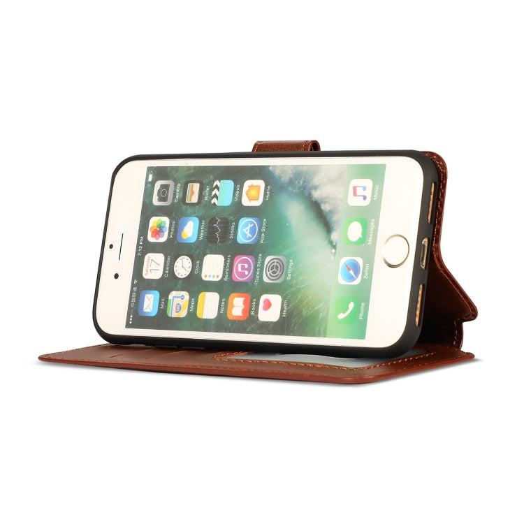 For iPhone 7 / 8 Calf Texture Magnetic Buckle Horizontal Flip Leather Case with Holder & Card Slots & Wallet & Photo Frame
