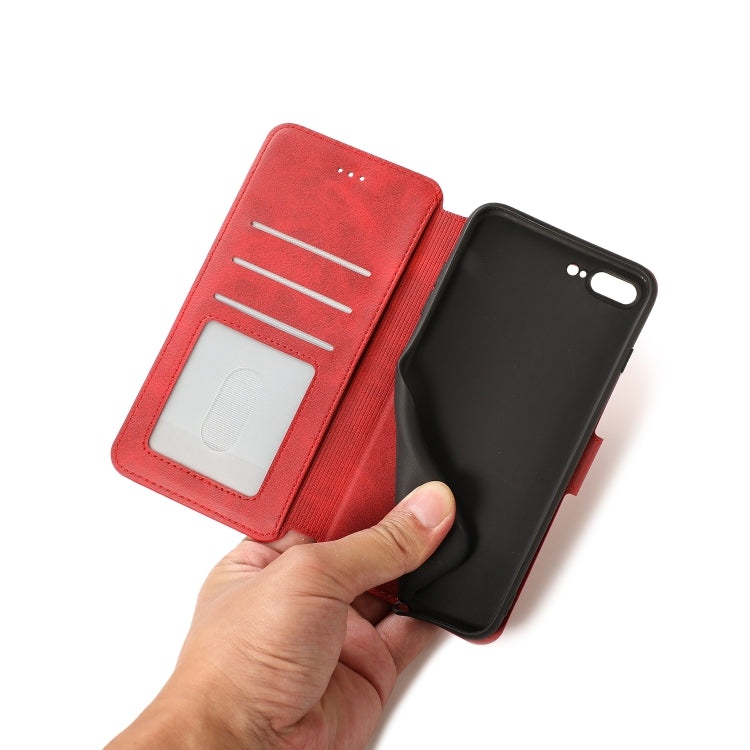 For iPhone 7 Plus / 8 Plus Calf Texture Magnetic Buckle Horizontal Flip Leather Case with Holder & Card Slots & Wallet & Photo Frame