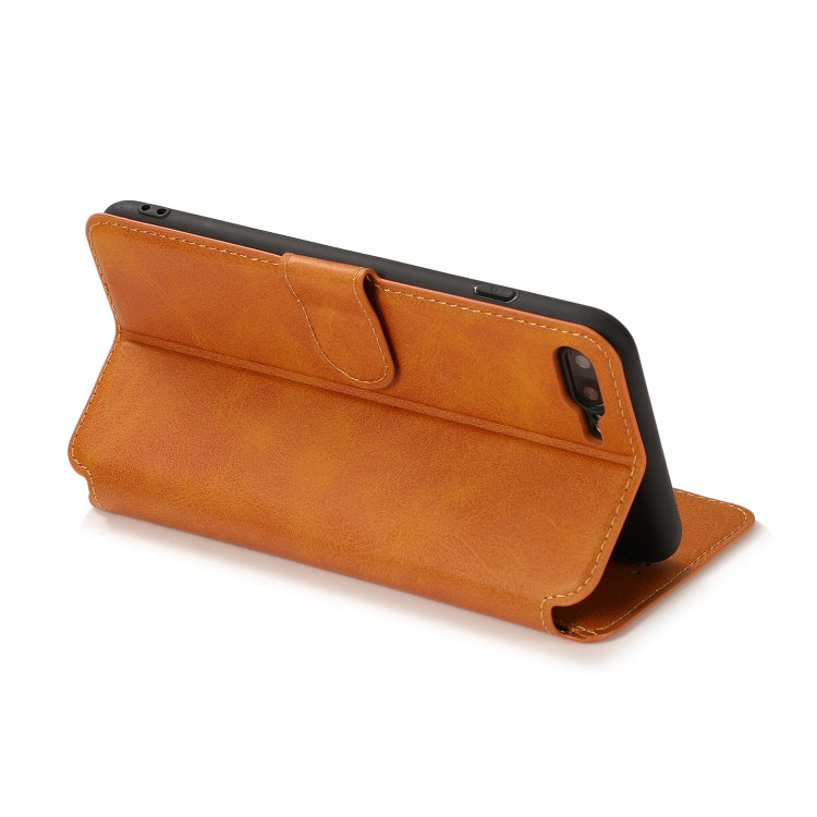 For iPhone 7 Plus / 8 Plus Calf Texture Magnetic Buckle Horizontal Flip Leather Case with Holder & Card Slots & Wallet & Photo Frame