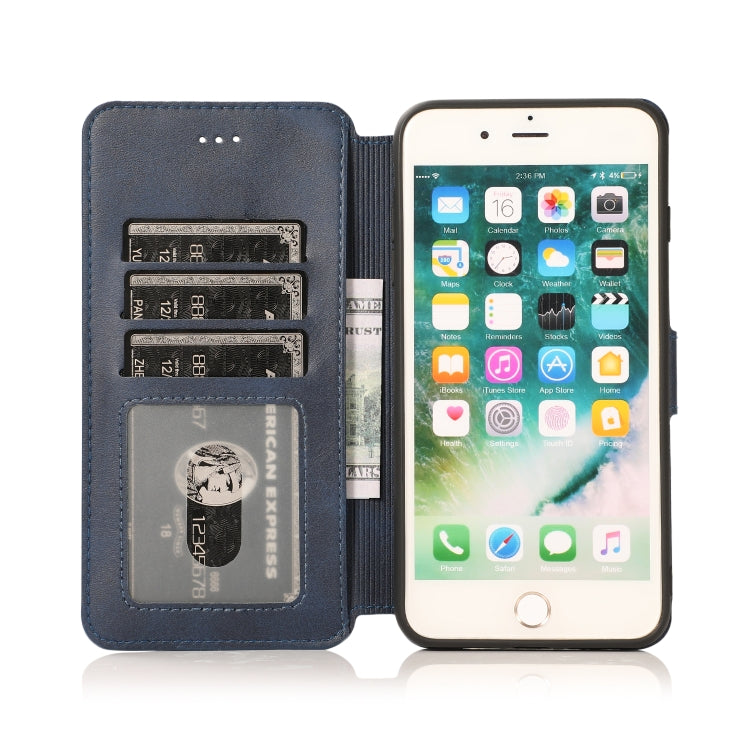 For iPhone 7 Plus / 8 Plus Calf Texture Magnetic Buckle Horizontal Flip Leather Case with Holder & Card Slots & Wallet & Photo Frame