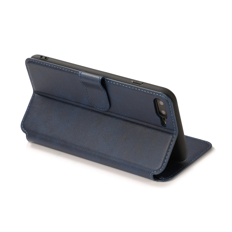 For iPhone 7 Plus / 8 Plus Calf Texture Magnetic Buckle Horizontal Flip Leather Case with Holder & Card Slots & Wallet & Photo Frame