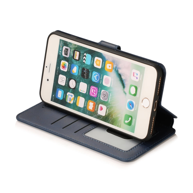 For iPhone 7 Plus / 8 Plus Calf Texture Magnetic Buckle Horizontal Flip Leather Case with Holder & Card Slots & Wallet & Photo Frame