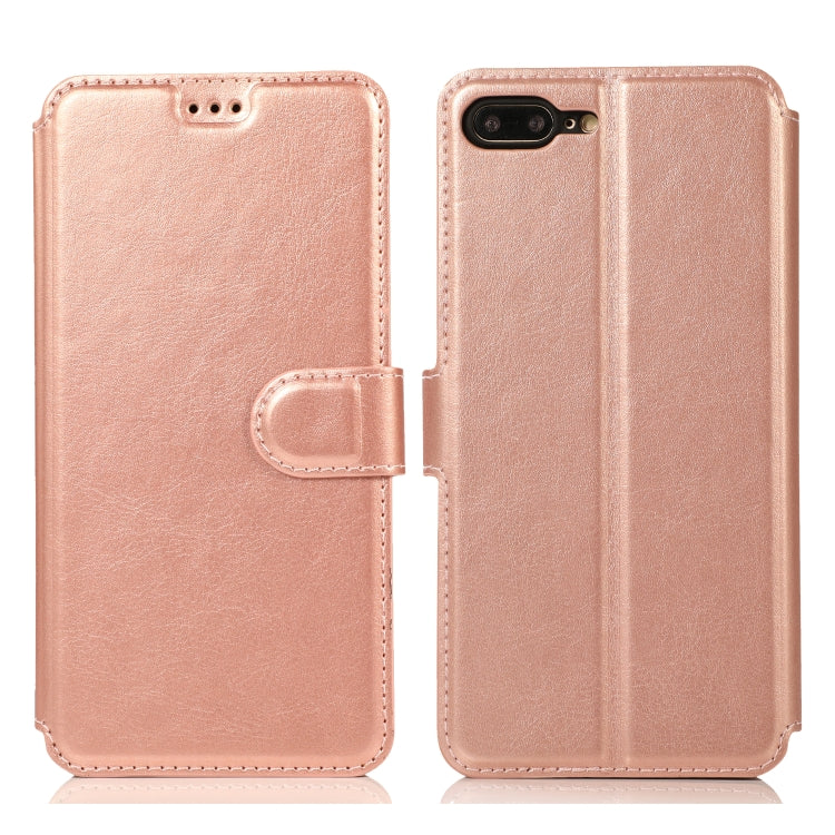 For iPhone 7 Plus / 8 Plus Calf Texture Magnetic Buckle Horizontal Flip Leather Case with Holder & Card Slots & Wallet & Photo Frame