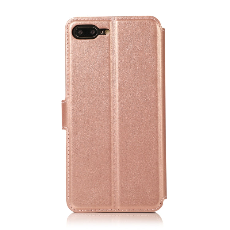 For iPhone 7 Plus / 8 Plus Calf Texture Magnetic Buckle Horizontal Flip Leather Case with Holder & Card Slots & Wallet & Photo Frame