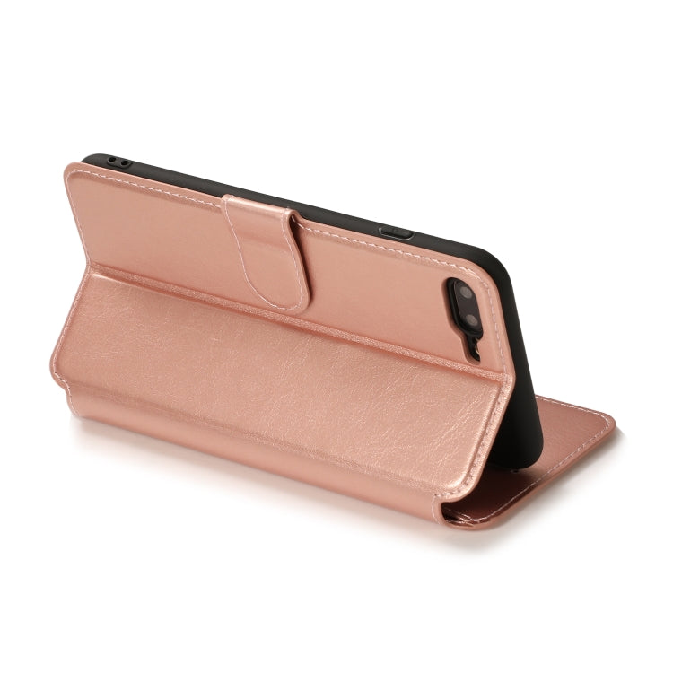 For iPhone 7 Plus / 8 Plus Calf Texture Magnetic Buckle Horizontal Flip Leather Case with Holder & Card Slots & Wallet & Photo Frame