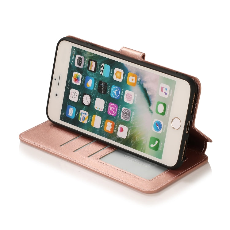 For iPhone 7 Plus / 8 Plus Calf Texture Magnetic Buckle Horizontal Flip Leather Case with Holder & Card Slots & Wallet & Photo Frame