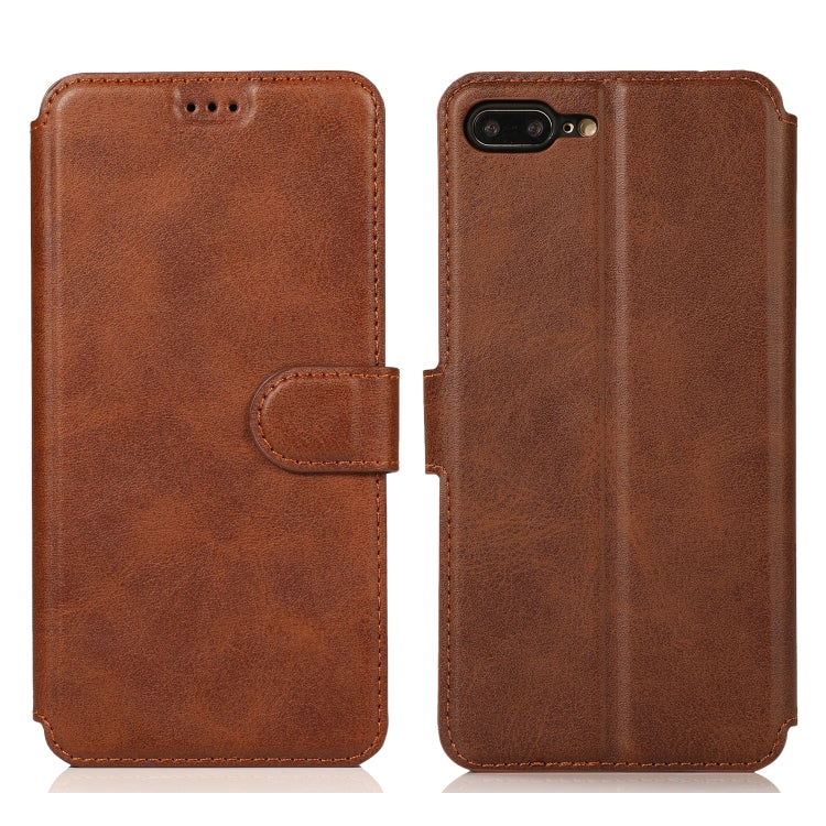 For iPhone 7 Plus / 8 Plus Calf Texture Magnetic Buckle Horizontal Flip Leather Case with Holder & Card Slots & Wallet & Photo Frame