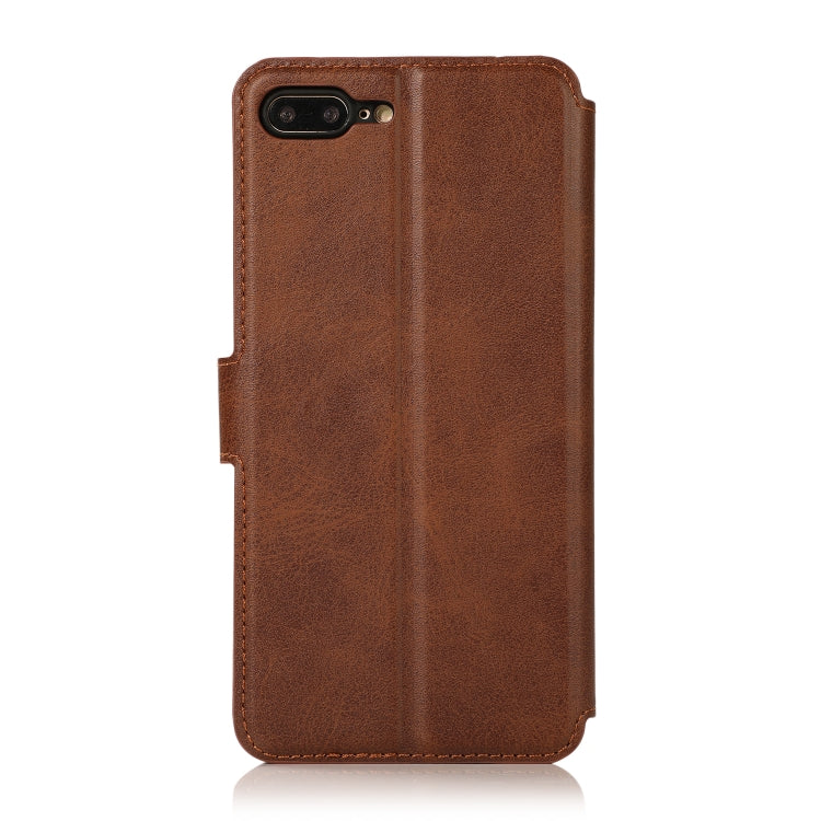 For iPhone 7 Plus / 8 Plus Calf Texture Magnetic Buckle Horizontal Flip Leather Case with Holder & Card Slots & Wallet & Photo Frame