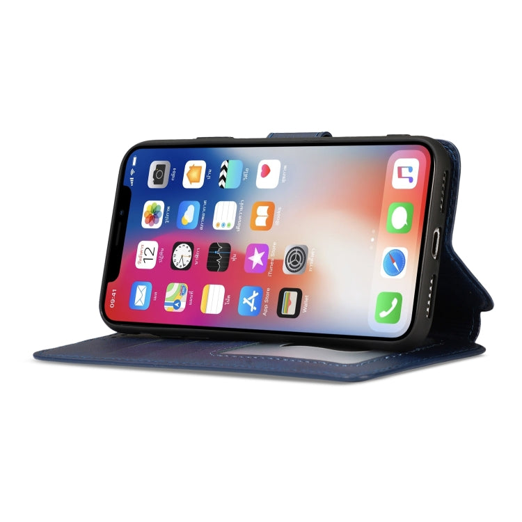 For iPhone X / XS Calf Texture Magnetic Buckle Horizontal Flip Leather Case with Holder & Card Slots & Wallet & Photo Frame