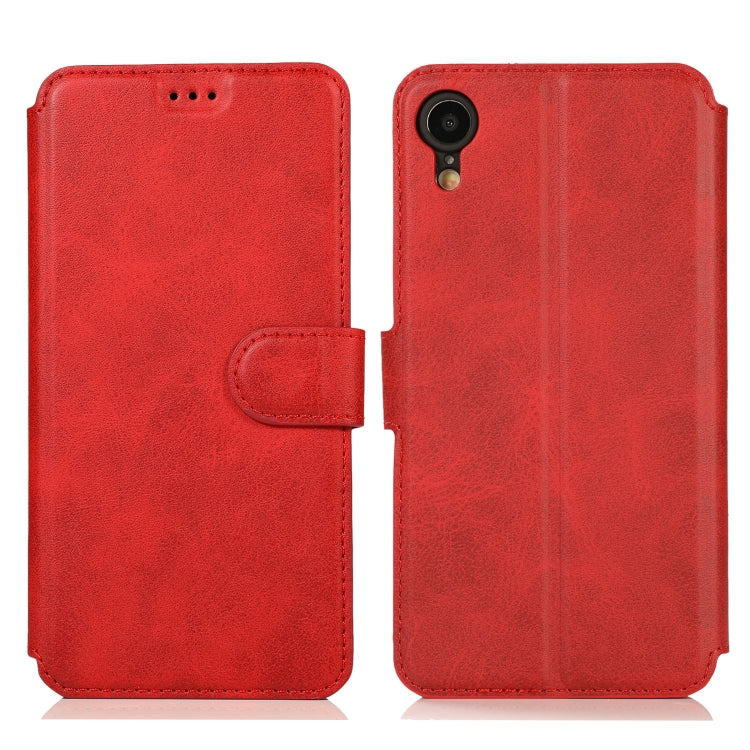 For iPhone XR Calf Texture Magnetic Buckle Horizontal Flip Leather Case with Holder & Card Slots & Wallet & Photo Frame