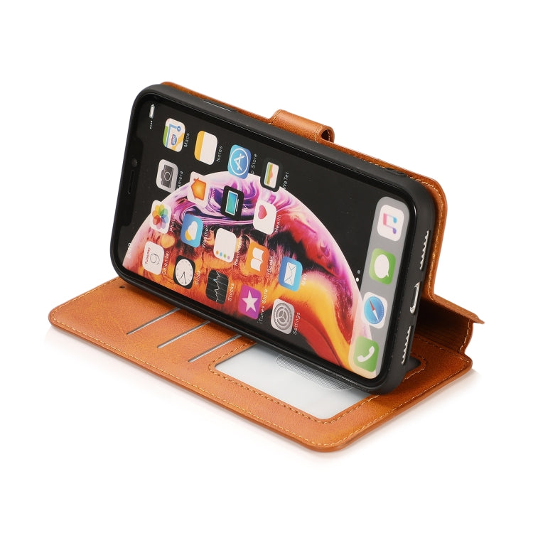 For iPhone XR Calf Texture Magnetic Buckle Horizontal Flip Leather Case with Holder & Card Slots & Wallet & Photo Frame