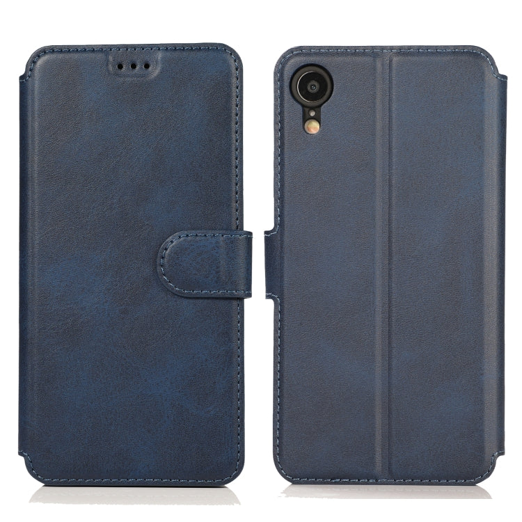 For iPhone XR Calf Texture Magnetic Buckle Horizontal Flip Leather Case with Holder & Card Slots & Wallet & Photo Frame