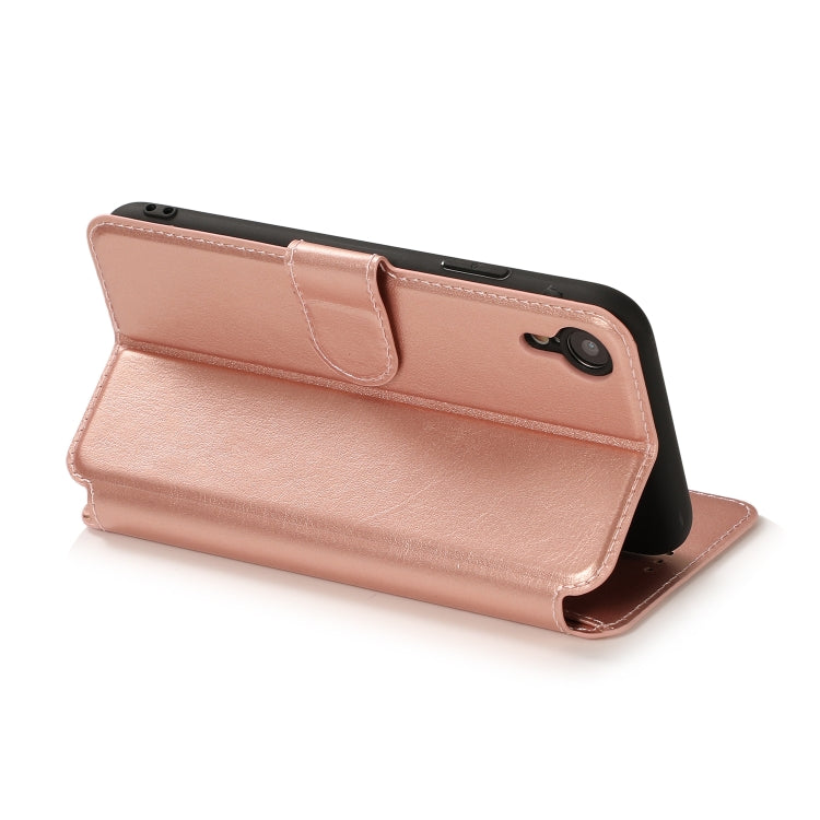 For iPhone XR Calf Texture Magnetic Buckle Horizontal Flip Leather Case with Holder & Card Slots & Wallet & Photo Frame
