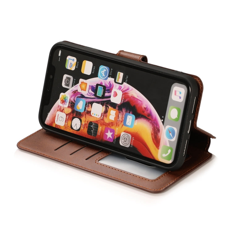 For iPhone XR Calf Texture Magnetic Buckle Horizontal Flip Leather Case with Holder & Card Slots & Wallet & Photo Frame