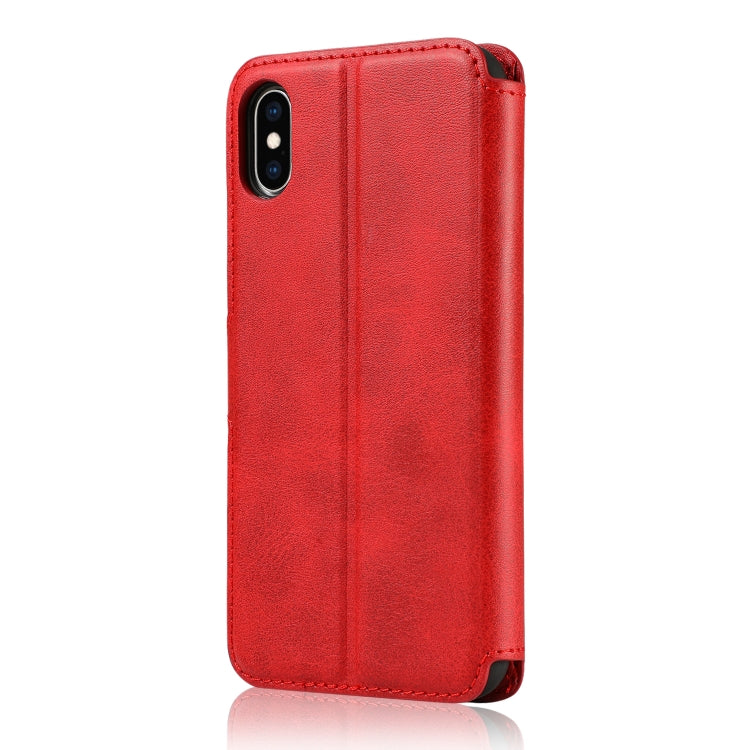 For iPhone XS Max Calf Texture Magnetic Buckle Horizontal Flip Leather Case with Holder & Card Slots & Wallet & Photo Frame