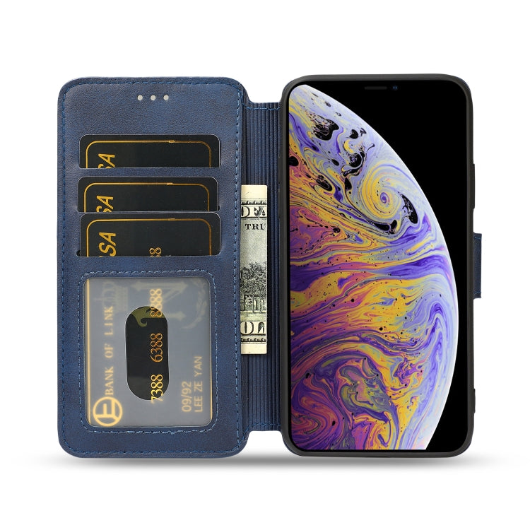 For iPhone XS Max Calf Texture Magnetic Buckle Horizontal Flip Leather Case with Holder & Card Slots & Wallet & Photo Frame
