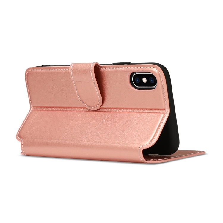 For iPhone XS Max Calf Texture Magnetic Buckle Horizontal Flip Leather Case with Holder & Card Slots & Wallet & Photo Frame