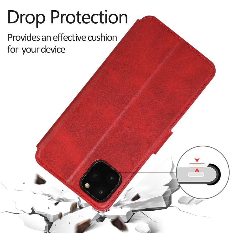 For iPhone 12 mini Calf Texture Magnetic Buckle Horizontal Flip Leather Case with Holder & Card Slots & Wallet & Photo Frame