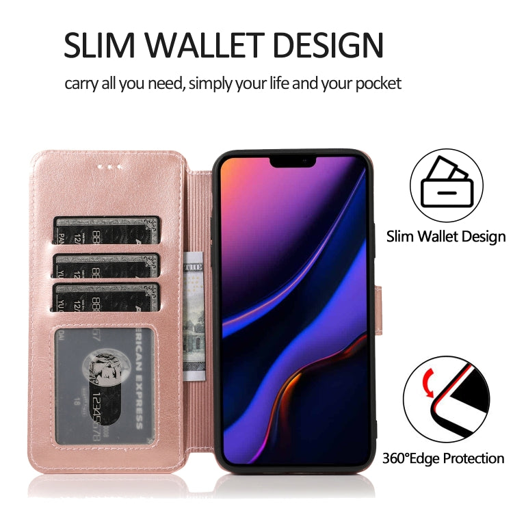 For iPhone 12 mini Calf Texture Magnetic Buckle Horizontal Flip Leather Case with Holder & Card Slots & Wallet & Photo Frame