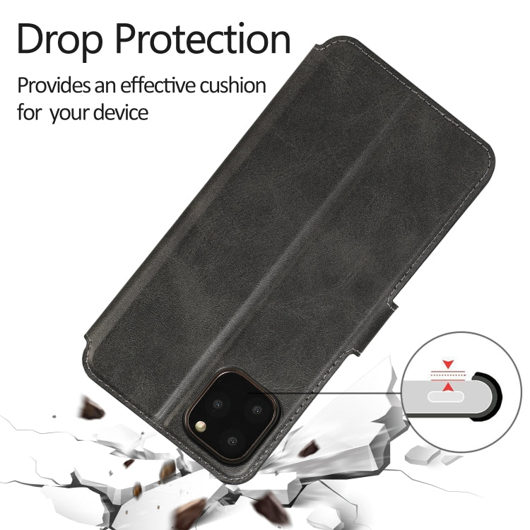For iPhone 12 Pro Max Calf Texture Magnetic Buckle Horizontal Flip Leather Case with Holder & Card Slots & Wallet & Photo Frame