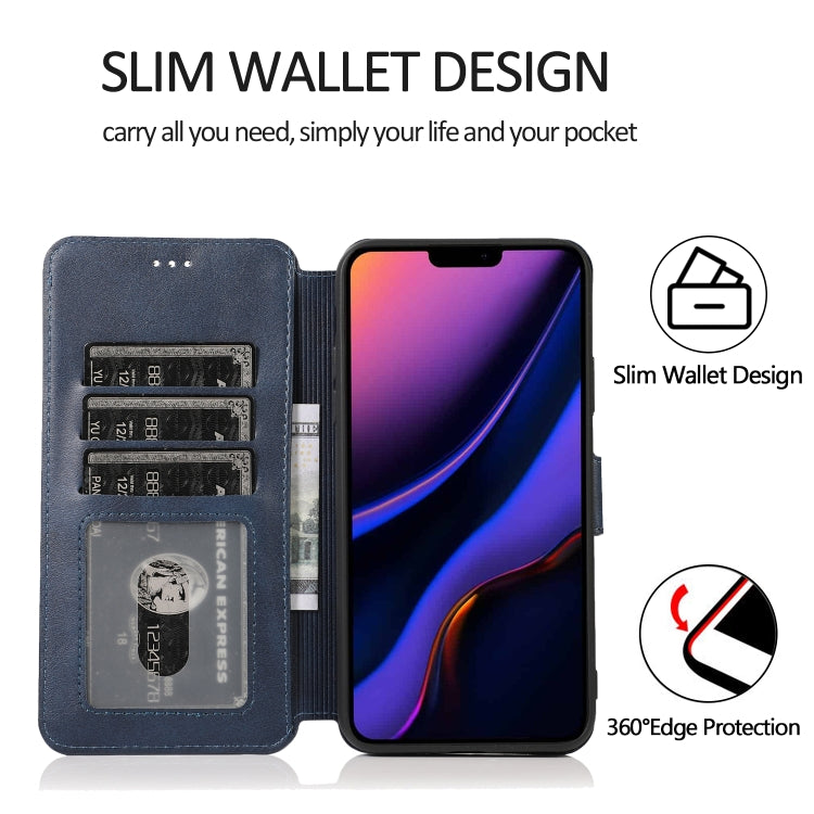 For iPhone 12 Pro Max Calf Texture Magnetic Buckle Horizontal Flip Leather Case with Holder & Card Slots & Wallet & Photo Frame
