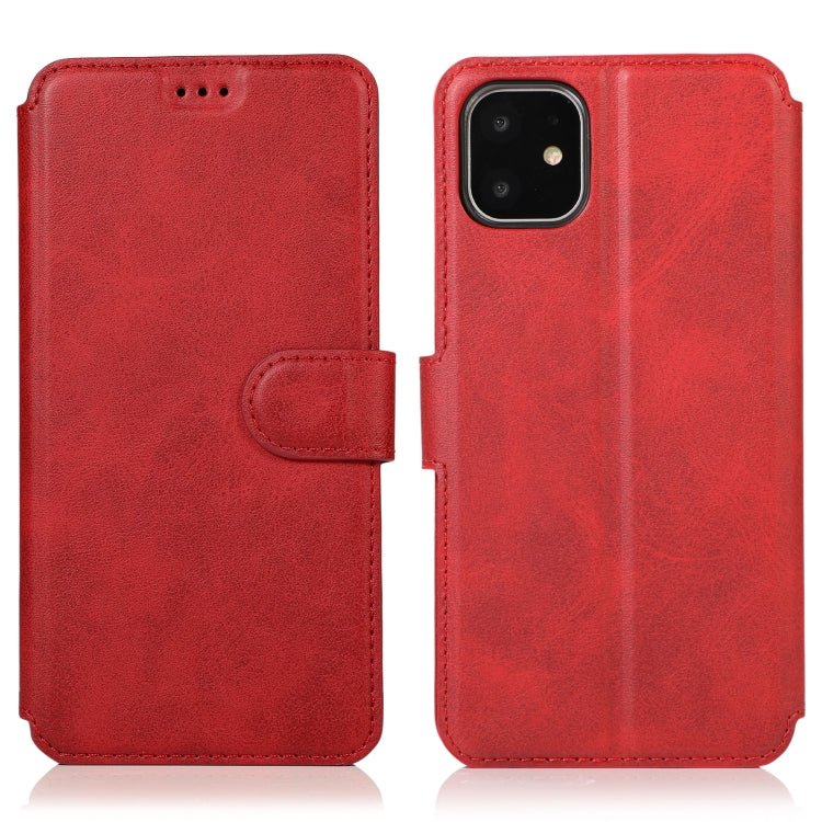 For iPhone 12 / 12 Pro Calf Texture Magnetic Buckle Horizontal Flip Leather Case with Holder & Card Slots & Wallet & Photo Frame