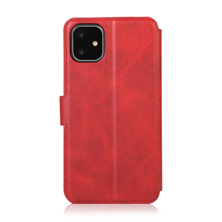 For iPhone 12 / 12 Pro Calf Texture Magnetic Buckle Horizontal Flip Leather Case with Holder & Card Slots & Wallet & Photo Frame