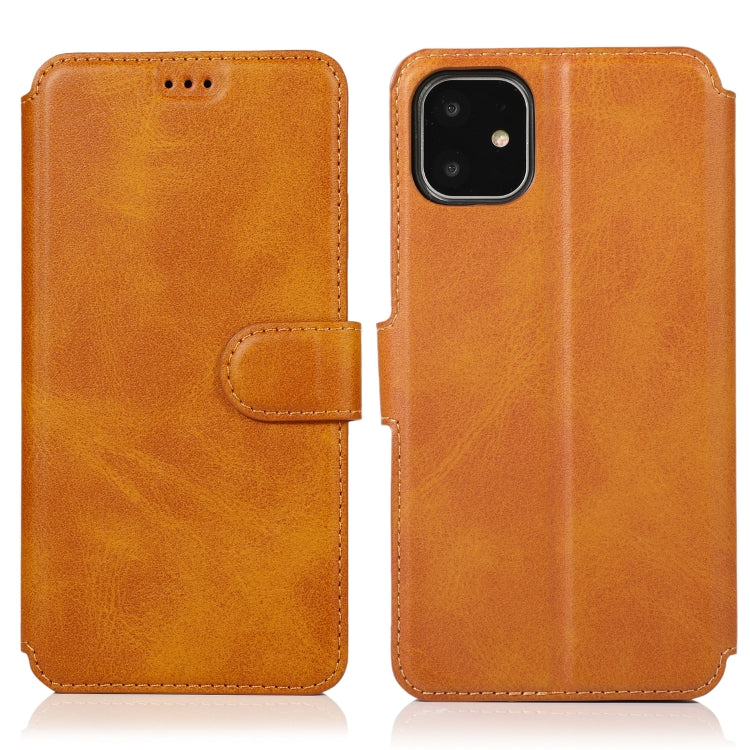 For iPhone 12 / 12 Pro Calf Texture Magnetic Buckle Horizontal Flip Leather Case with Holder & Card Slots & Wallet & Photo Frame