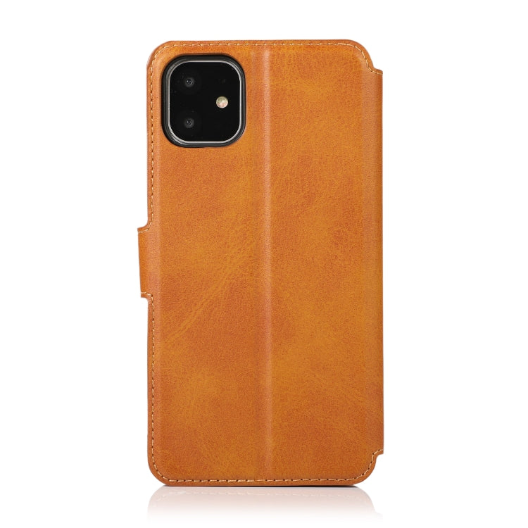 For iPhone 12 / 12 Pro Calf Texture Magnetic Buckle Horizontal Flip Leather Case with Holder & Card Slots & Wallet & Photo Frame