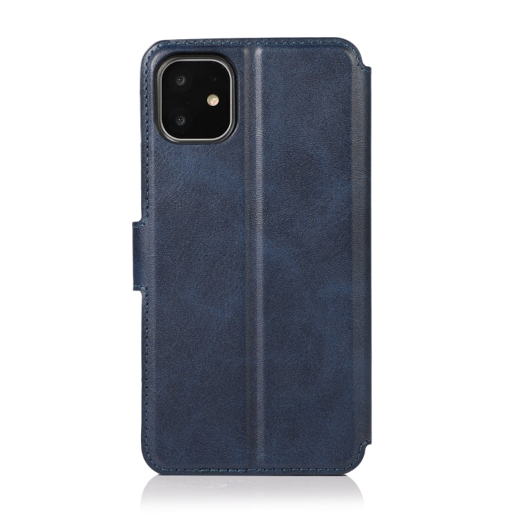 For iPhone 12 / 12 Pro Calf Texture Magnetic Buckle Horizontal Flip Leather Case with Holder & Card Slots & Wallet & Photo Frame