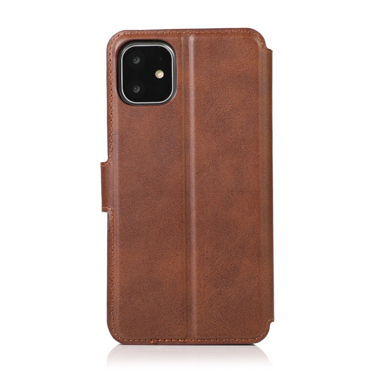 For iPhone 12 / 12 Pro Calf Texture Magnetic Buckle Horizontal Flip Leather Case with Holder & Card Slots & Wallet & Photo Frame