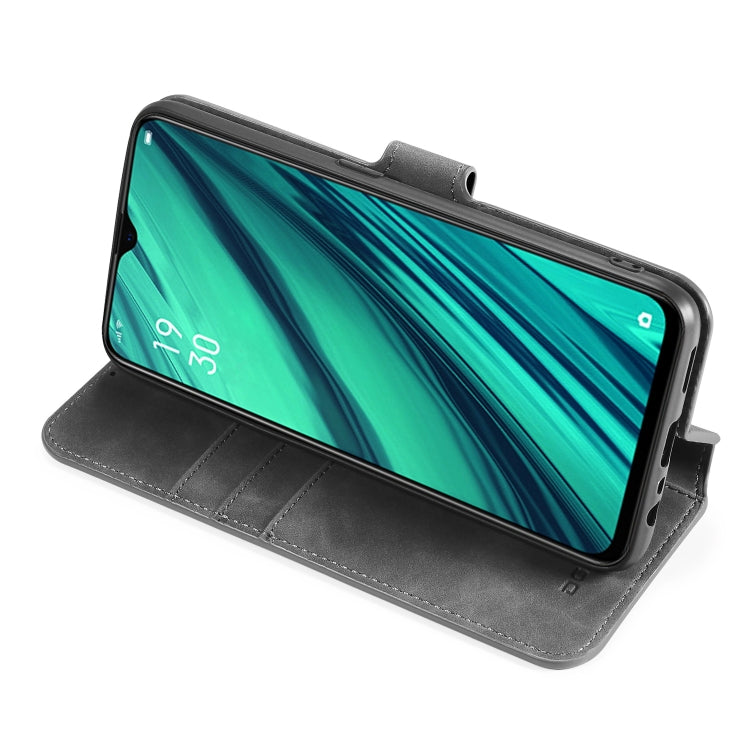 For OPPO A5 (2020) / A9 (2020) DG.MING Retro Oil Side Horizontal Flip Leather Case with Holder & Card Solt & Wallet