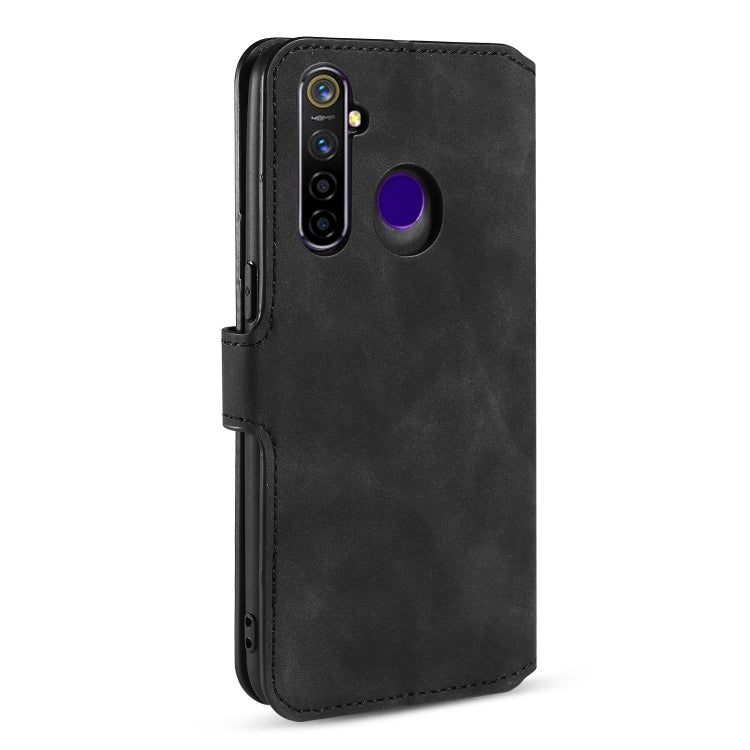 For OPPO Realme 5 Pro DG.MING Retro Oil Side Horizontal Flip Leather Case with Holder & Card Solt & Wallet