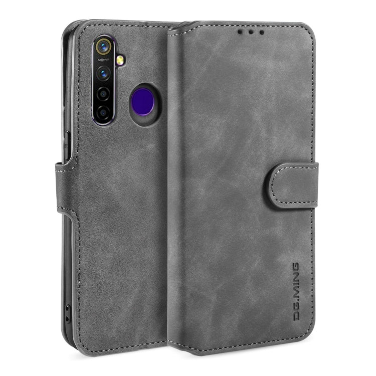 For OPPO Realme 5 Pro DG.MING Retro Oil Side Horizontal Flip Leather Case with Holder & Card Solt & Wallet