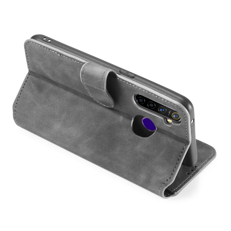 For OPPO Realme 5 Pro DG.MING Retro Oil Side Horizontal Flip Leather Case with Holder & Card Solt & Wallet