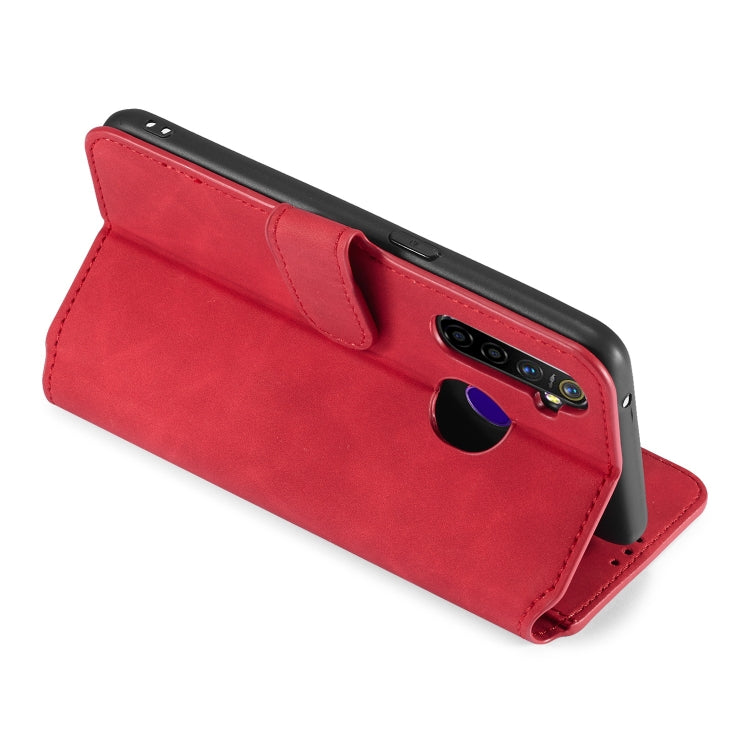 For OPPO Realme 5 Pro DG.MING Retro Oil Side Horizontal Flip Leather Case with Holder & Card Solt & Wallet